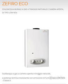 ZEFIRO ECO
SCALDACQUA MURALE A GAS
