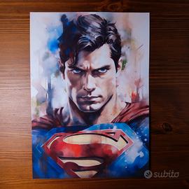 Poster/Stampa Superman stile acquerello