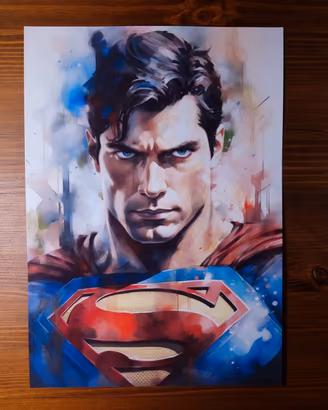 Poster/Stampa Superman stile acquerello