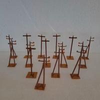 Accessori plastico : lotto pali telegrafo H0