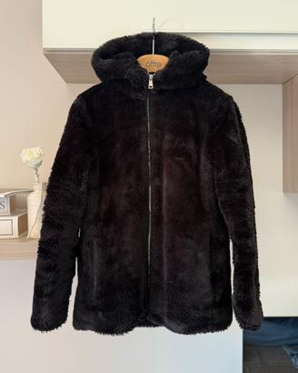 Cappotto peloso nero OVS