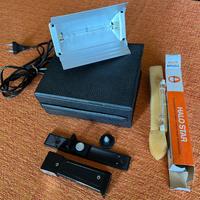 Faretto flash camera vintage con custodia