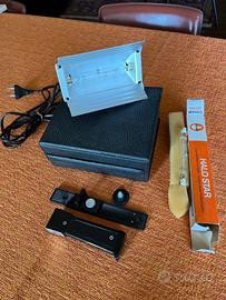 Faretto flash camera vintage con custodia