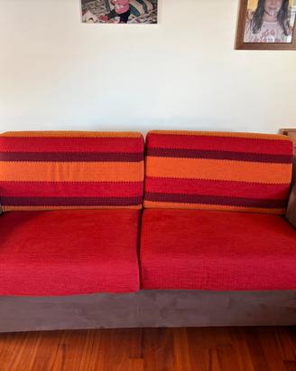 Divano letto etnico  in stoffa e alcantara