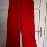 Pantalone rosso gamba larga. Zara tfr.