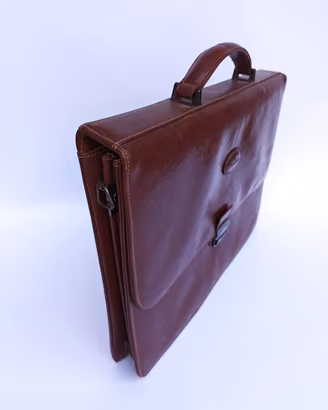 borsa porta documenti vintage vera pelle