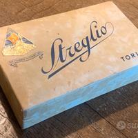 VECCHIA ANTICA SCATOLA STREGLIO TORINO IN CARTONE 