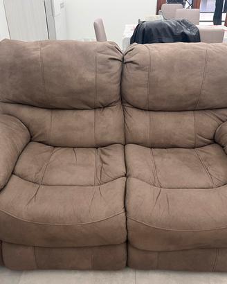 Divano due posti recliner elettrico