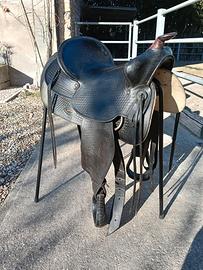 Prestigiosa sella Western nera