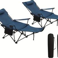  Coppia di sdraio pieghevoli