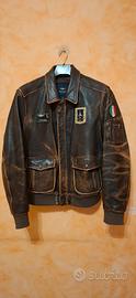 giubbino in pelle marrone AERONAUTICA MILITARE 