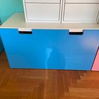 Cassettone Stuva ikea bianco e azzurro
