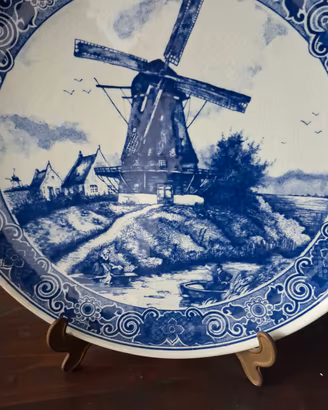 lotto 3 piatti decorativi  Delft Blauw