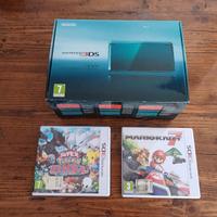 Nintendo 3DS Aqua Blue COME NUOVO + 2 GIOCHI