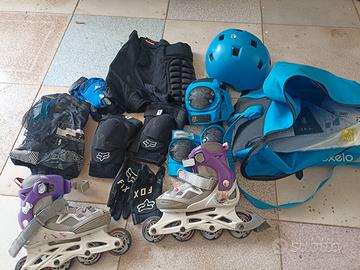 Set completo Pattini rollerblade bambini