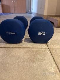 Manubri 5 kg gommati