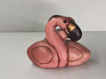 THUN Coppia Fenicotteri Rosa Soprammobile Riparato