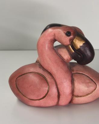 THUN Coppia Fenicotteri Rosa Soprammobile Riparato