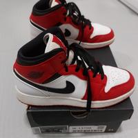 Jordan air 1 mid N.38 bianche,rosse e nere