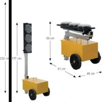 COPPIA SEMAFORI MOBILI DA CANTIERE - LED