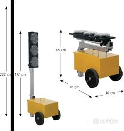 COPPIA SEMAFORI MOBILI DA CANTIERE - LED