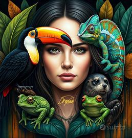 Quadro - Opera Arte Grafica - Volti