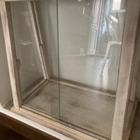 Vetrina francese in legno e vetro scorrevole