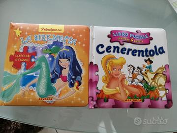 Libri Puzzle Sirenetta  e Cenerentola 