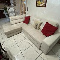 Divano letto contenitore ad angolo in alcantara