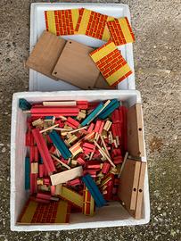 Gioco in legno costruzioni vintage