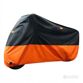 Telo coprimoto impermeabile nero arancione 190T
