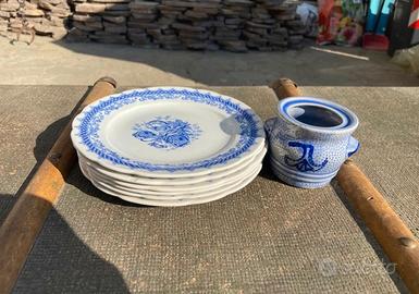 6 piatti e porta zucchero/sale