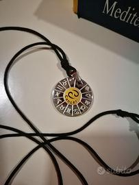 Collana con segno zodiacale del Cancro in acciaio