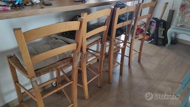 sgabelli alti in legno