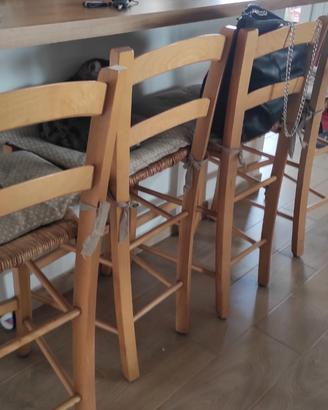 sgabelli alti in legno