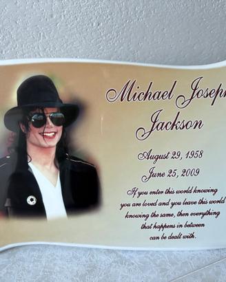 Targa commemorativa Michael Jackson - pezzo unico