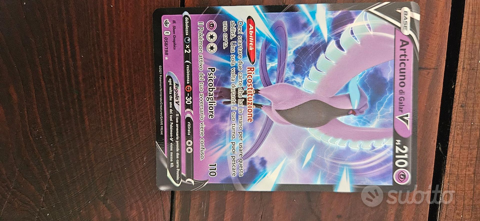 Carta Pokémon Articuno de Galar V (nº 058/198) em Português