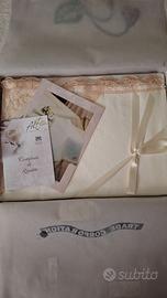 Coppia di asciugamani Art Elle in lino con pizzo -