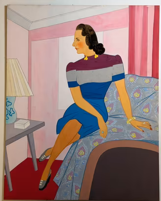 Mugnai (1942) Dipinto Ritratto Dama Anni '40