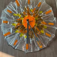 Orologio da parete in Vetro (arancio/giallo)