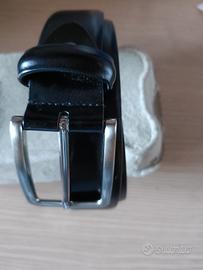 CINTURA NERA VERA PELLE