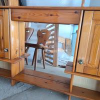 vetrina bagno legno massello