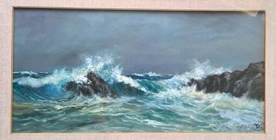 Millus Mario Illusi 1925-1992 Quadro mareggiata
