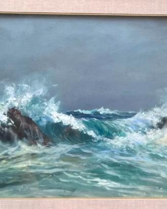 Millus Mario Illusi 1925-1992 Quadro mareggiata