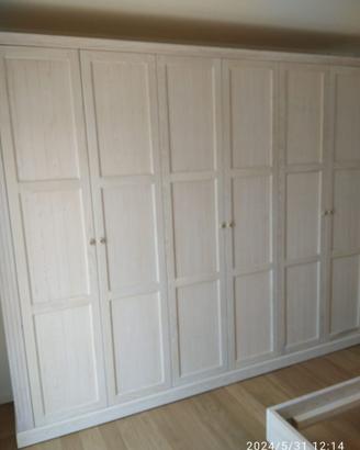 armadio in abete interno esterno frassino sbiancat