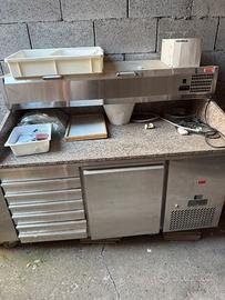 banco pizza refrigerato