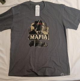 maglietta grigia con stampa MAFIA taglia L