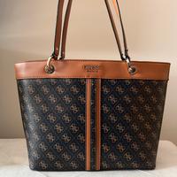 Borsa Guess Noelle Tote Monogram - Marrone/Cuoio