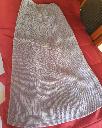 Gonna velluto cangiante  vintage viola azzurrrino