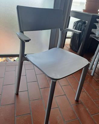 4 sedie Ikea con braccioli da impilare
